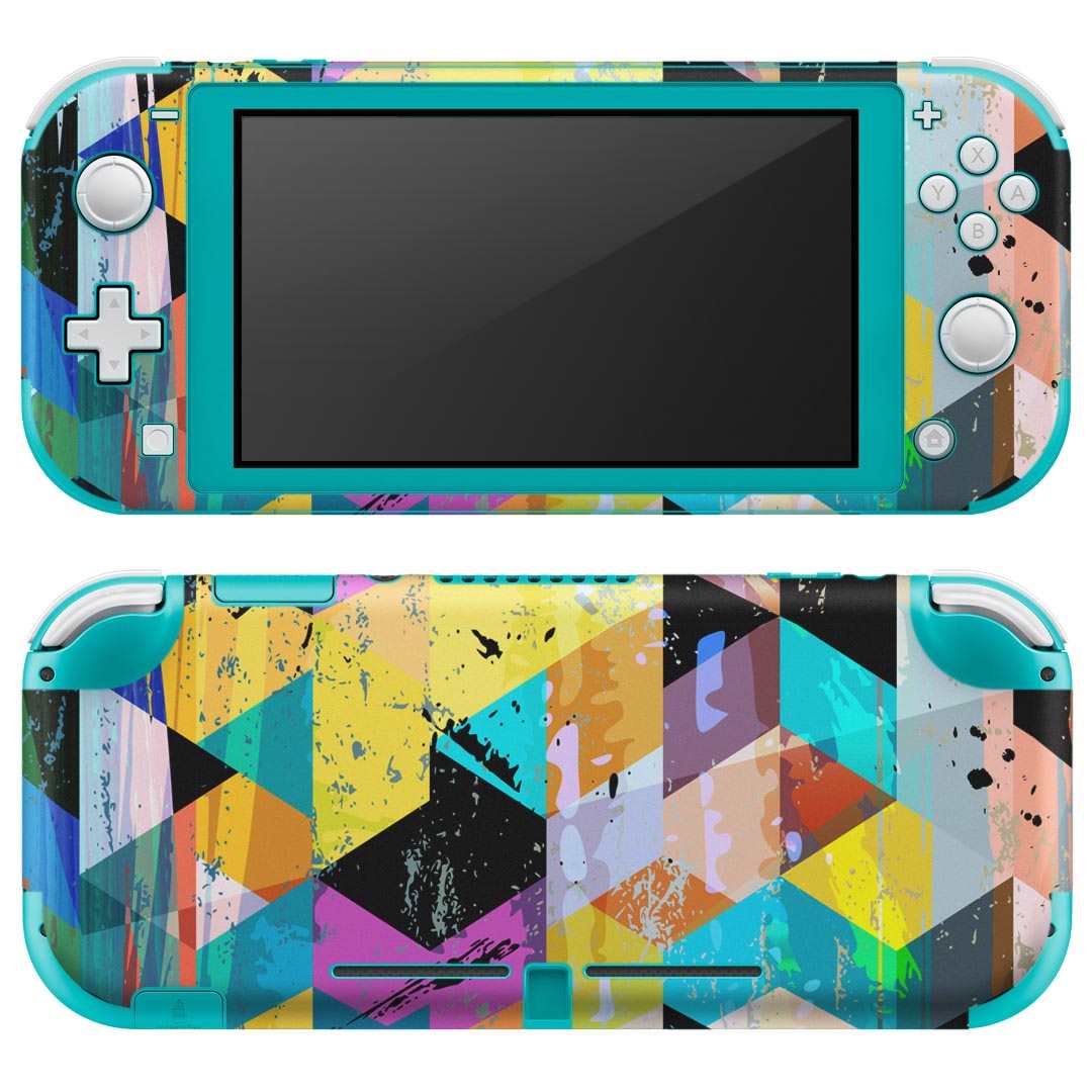igsticker Nintendo Switch Lite 専用 デザインスキンシール 全面 ニンテンドー スイッチ ライト 専用 ゲーム機 カバー アクセサリー フィルム ステッカー エアフリー 010750 ペイント カラフル イラスト