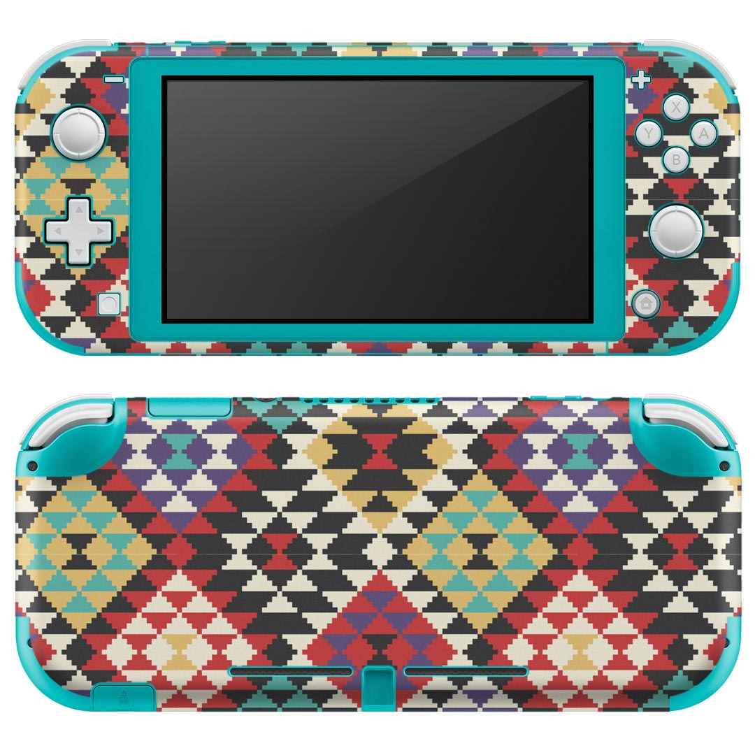 igsticker Nintendo Switch Lite 専用 デザインスキンシール 全面 ニンテンドー スイッチ ライト 専用 ゲーム機 カバー アクセサリー フィルム ステッカー エアフリー 010753 ネイティブ柄 カラフル
