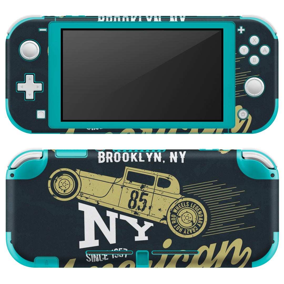 igsticker Nintendo Switch Lite 専用 デザインスキンシール 全面 ニンテンドー スイッチ ライト 専用 ゲーム機 カバー アクセサリー フィルム ステッカー エアフリー 010794 アメリカ　ニューヨーク　車