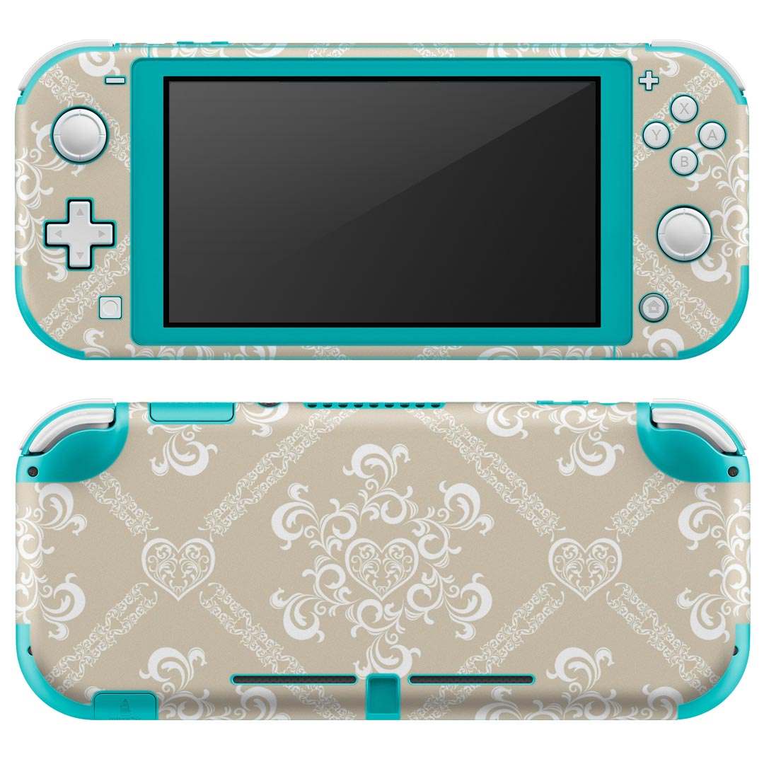 igsticker Nintendo Switch Lite 専用 デザインスキンシール 全面 ニンテンドー スイッチ ライト 専用 ゲーム機 カバー アクセサリー フィルム ステッカー エアフリー 010808 エレガント　ベージュ