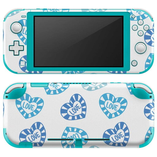 igsticker Nintendo Switch Lite 専用 デザインスキンシール 全面 ニンテンドー スイッチ ライト 専用 ゲーム機 カバー アクセサリー フィルム ステッカー エアフリー 010823 ハート LOVE 水色 igsticker Nintendo Switch Lite 専用 デザインスキンシール 全面 ニンテンドー スイッチ ライト 専用 ゲーム機 カバー アクセサリー フィルム ステッカー エアフリー 010823 ハート LOVE 水色