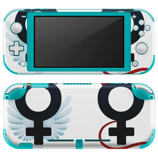 igsticker Nintendo Switch Lite 専用 デザインスキンシール 全面 ニンテンドー スイッチ ライト 専用 ゲーム機 カバー アクセサリー フィルム ステッカー エアフリー 010862 天使 悪魔 シンプル