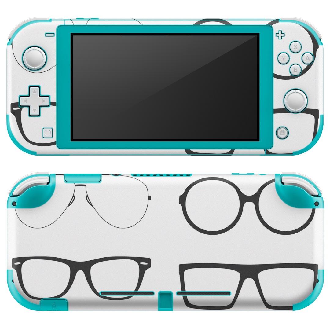 igsticker Nintendo Switch Lite 専用 デザインスキンシール 全面 ニンテンドー スイッチ ライト 専用 ゲーム機 カバー アクセサリー フィルム ステッカー エアフリー 010863 めがね ファッション おしゃれ