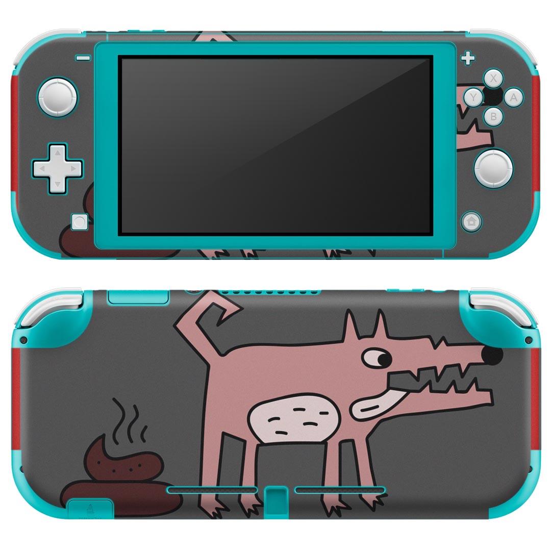 igsticker Nintendo Switch Lite 専用 デザインスキンシール 全面 ニンテンドー スイッチ ライト 専用 ゲーム機 カバー アクセサリー フィルム ステッカー エアフリー 010948 動物 英語 キャラクター