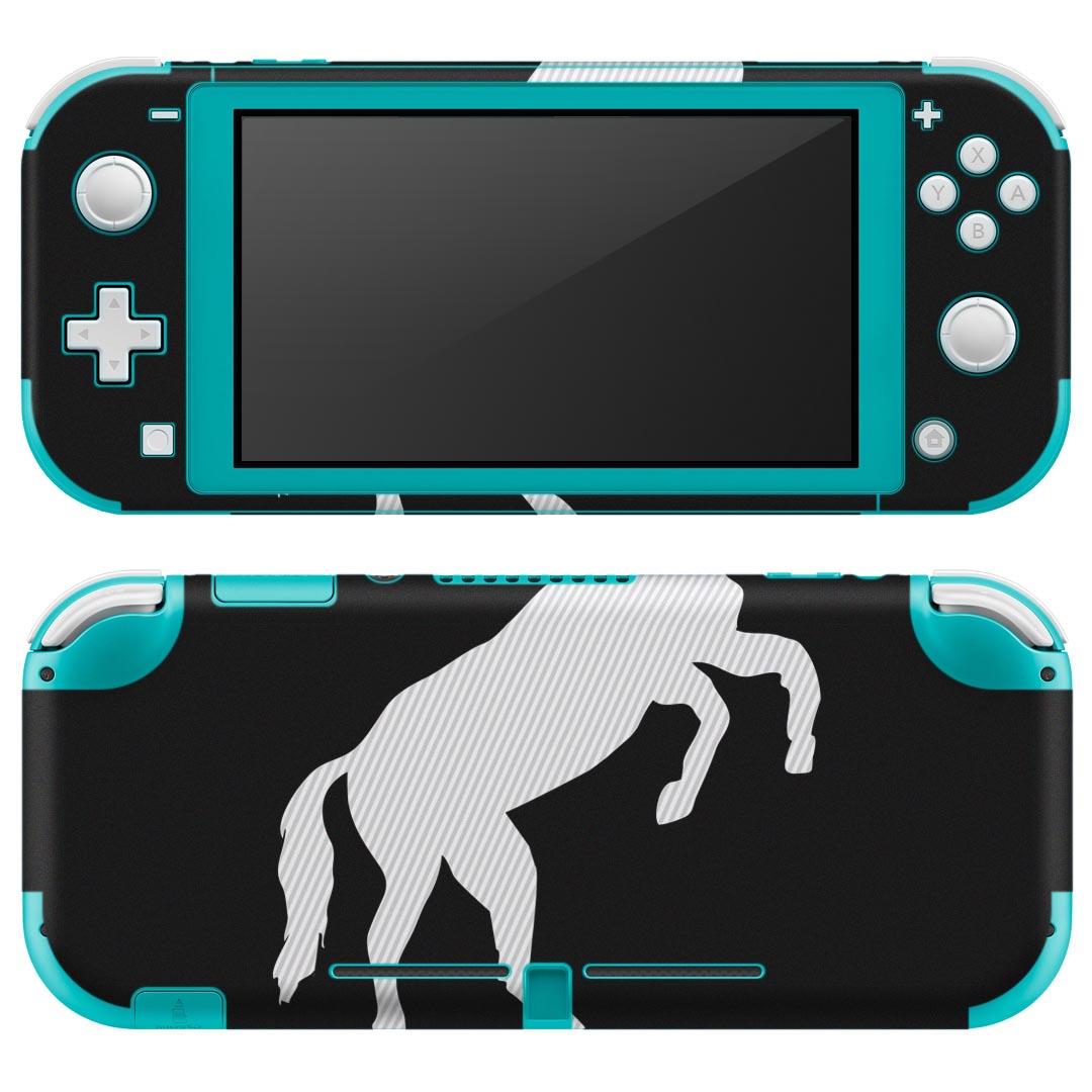 igsticker Nintendo Switch Lite 専用 デザインスキンシール 全面 ニンテンドー スイッチ ライト 専用 ゲーム機 カバー アクセサリー フィルム ステッカー エアフリー 010960 馬　動物　LOVE