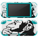 igsticker Nintendo Switch Lite 専用 デザインスキンシール 全面 ニンテンドー スイッチ ライト 専用 ゲーム機 カバー アクセサリー フィルム ステッカー エアフリー 011002 猿 動物 白 黒(2)