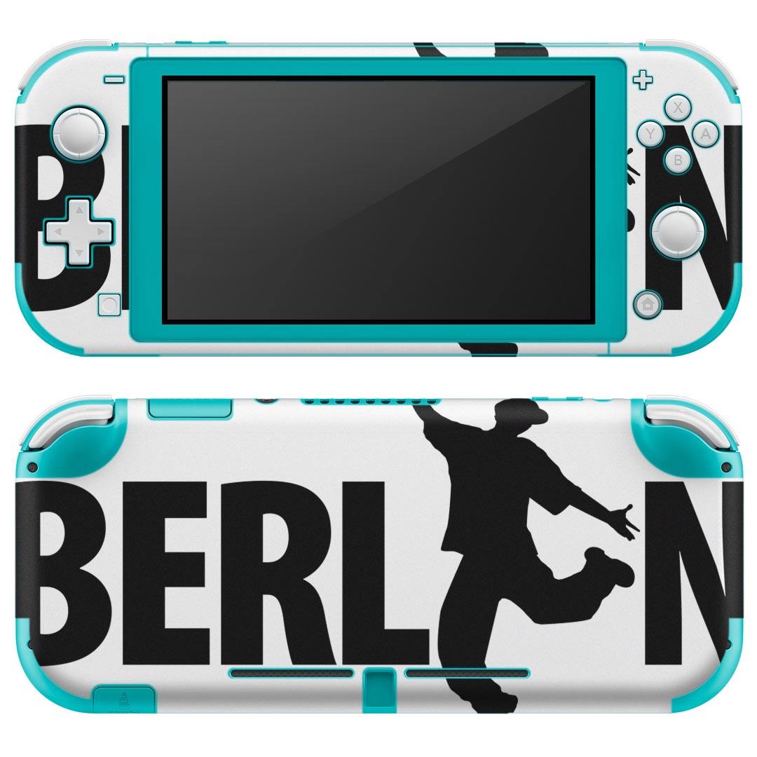 igsticker Nintendo Switch Lite 専用 デザインスキンシール 全面 ニンテンドー スイッチ ライト 専用 ゲーム機 カバー アクセサリー フィルム ステッカー エアフリー 011003 ベルリン　外国　人物