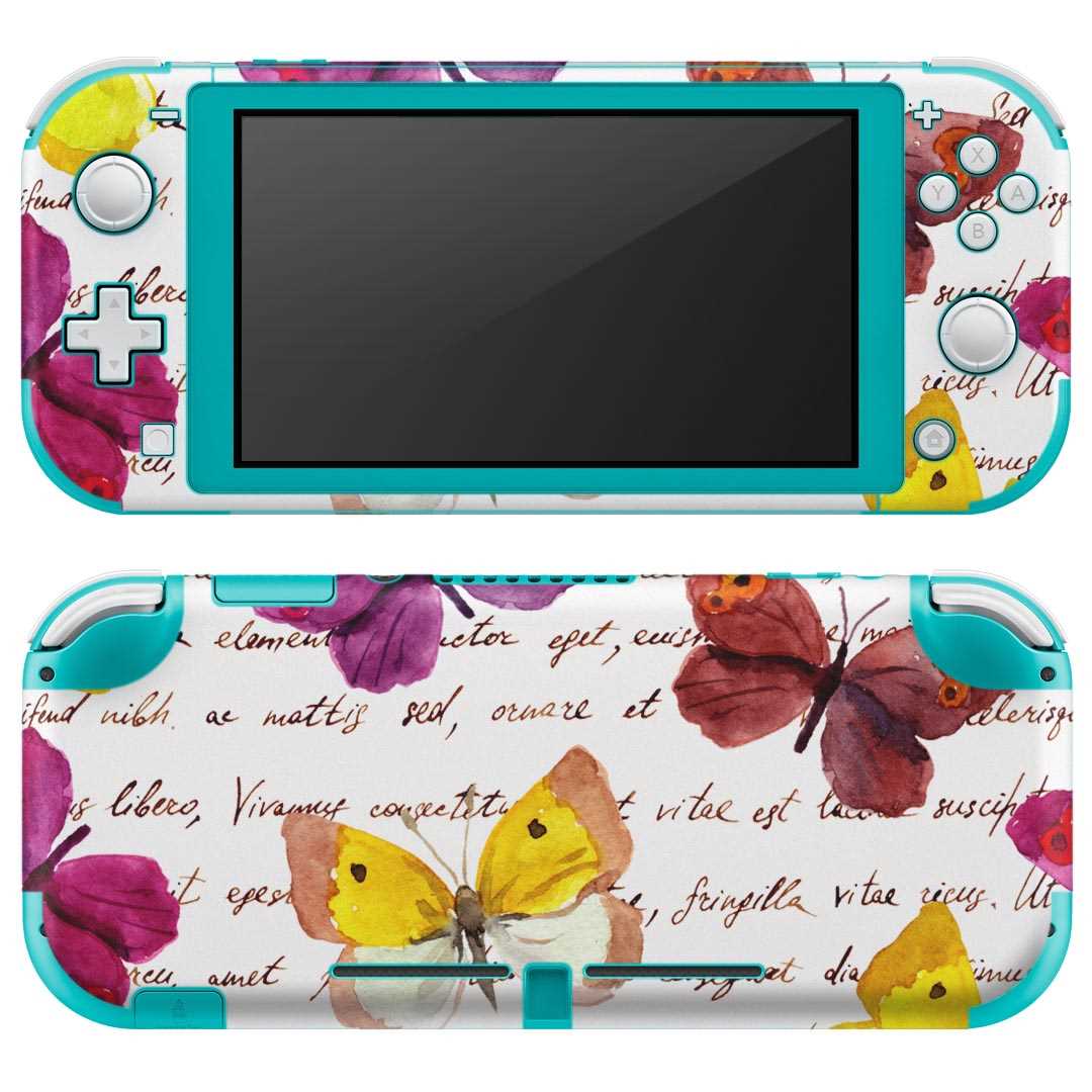製品名 Nintendo Switch Lite専用 デザインスキンシール セット内容 Nintendo Switch Lite本体用スキンシール（裏表）各1枚 ※液晶側シールは2パーツに分かれていますニンテンドースイッチライト専用です。据え置き機のSwitch本体やJoyコンには対応していません。 商品特徴 3M社製の再剥離性シートを素材に採用し、細かな位置調整がしやすく貼り直しが容易です。また、エアフリーでもありますので気泡が簡単に逃げるので、キレイに貼ることができます。専用の業務プリンターを使い、商品画像と遜色のない美しい印刷仕上がり。 注意事項 画像はサンプルですので、ご覧の環境によっては多少色味に違いを感じる場合がございます。 イメージと違った、モニターと色味が異なるという理由での交換や返金はご対応出来かねます。スキンシールのみの販売で、ニンテンドースイッチ本体などは付属しません。シワができた場合、ドライヤーなどで軽く温め、外側に向けてシワを伸ばすように貼ってください。初回貼付時の位置調整や貼り直しは可能ですが、しっかりと押し付けて接着させた後の再剥離、再利用は保証しておりません。また接着部に油分や汚れが付着しますと角の部分は剥がれやすくなりますので、貼付時はあまり触れないようにご注意ください。無地のセミグロスシートにデザインをプリントした商品で、デコなどの加工はございません。 凹凸や光沢があるように見えたり布地や金属を素材にしたように見える商品もありますが、デザインの図版によるものです。印刷時に微妙な画像のズレが生じる場合がございます。ご注文後に1点1点制作する受注生産品の為、不良品以外のご返品や交換は固くお断りします。 商品発送 完全受注生産のハンドメイド商品となりますので、既製品と比べて発送までお時間を頂いています。 基本的に決済確認後2?3営業日、最大で10営業日での発送となります。繁忙期や休業日明けの場合はさらに時間がかかる場合があります。 その際には別途メールにてご連絡致します。メール便の場合、発送日から到着までに2?4日ほどかかる場合が多く、紛失などの保障もご対応できかねます。あらかじめご了承下さい。