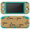igsticker Nintendo Switch Lite 専用 デザインスキンシール 全面 ニンテンドー スイッチ ライト 専用 ゲーム機 カバー アクセサリー フィルム ステッカー エアフリー 011030 英語 LOVE 文字(2)