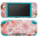 igsticker Nintendo Switch Lite 専用 デザインスキンシール 全面 ニンテンドー スイッチ ライト 専用 ゲーム機 カバー アクセサリー フィルム ステッカー エアフリー 011097 花 水彩 ピンク