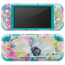 igsticker Nintendo Switch Lite 専用 デザインスキンシール 全面 ニンテンドー スイッチ ライト 専用 ゲーム機 カバー アクセサリー フィルム ステッカー エアフリー 011103 花 水彩 カラフル