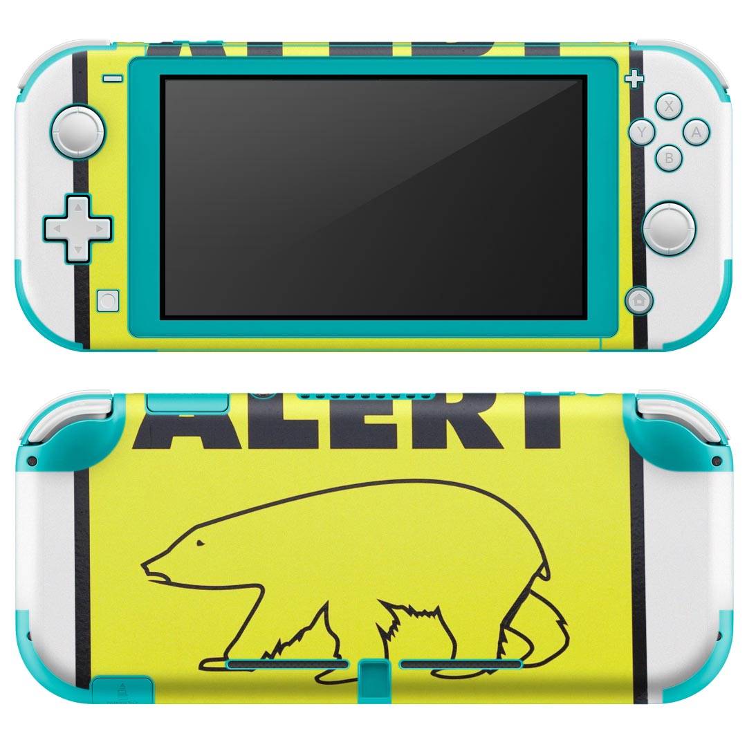 igsticker Nintendo Switch Lite 専用 デザインスキンシール 全面 ニンテンドー スイッチ ライト 専用 ゲーム機 カバー アクセサリー フィルム ステッカー エアフリー 011139 くま 動物 黄色