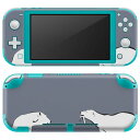 igsticker Nintendo Switch Lite 専用 デザインスキンシール 全面 ニンテンドー スイッチ ライト 専用 ゲーム機 カバー アクセサリー フィルム ステッカー エアフリー 011140 シロクマ 動物 くま(2)