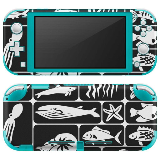 igsticker Nintendo Switch Lite 専用 デザインスキンシール 全面 ニンテンドー スイッチ ライト 専用 ゲーム機 カバー アクセサリー フィルム ステッカー エアフリー 011145 海 生き物 黒 igsticker Nintendo Switch Lite 専用 デザインスキンシール 全面 ニンテンドー スイッチ ライト 専用 ゲーム機 カバー アクセサリー フィルム ステッカー エアフリー 011145 海 生き物 黒