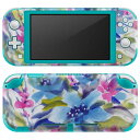 igsticker Nintendo Switch Lite 専用 デザインスキンシール 全面 ニンテンドー スイッチ ライト 専用 ゲーム機 カバー アクセサリー フィルム ステッカー エアフリー 011152 花 水彩 カラフル