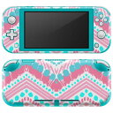 igsticker Nintendo Switch Lite 専用 デザインスキンシール 全面 ニンテンドー スイッチ ライト 専用 ゲーム機 カバー アクセサリー フィルム ステッカー エアフリー 011154 エスニック 模様 パステル(2)