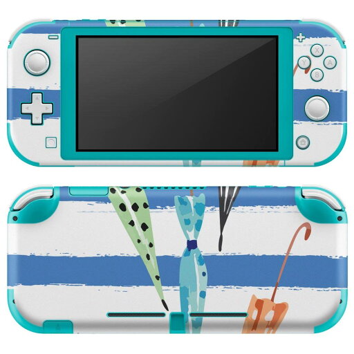 igsticker Nintendo Switch Lite 専用 デザインスキンシール 全面 ニンテンドー スイッチ ライト 専用 ゲーム機 カバー アクセサリー フィルム ステッカー エアフリー 011166 傘 ボーダー 青 igsticker Nintendo Switch Lite 専用 デザインスキンシール 全面 ニンテンドー スイッチ ライト 専用 ゲーム機 カバー アクセサリー フィルム ステッカー エアフリー 011166 傘 ボーダー 青