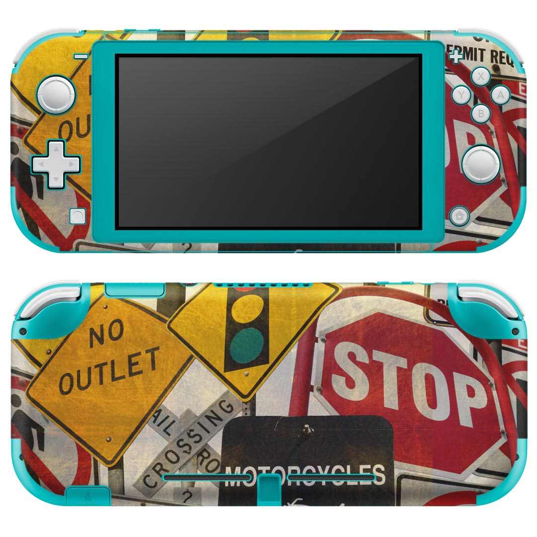 igsticker Nintendo Switch Lite 専用 デザインスキンシール 全面 ニンテンドー スイッチ ライト 専用 ゲーム機 カバー アクセサリー フィルム ステッカー エアフリー 011168 標識　英語　看板