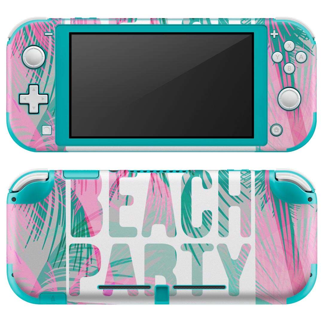 igsticker Nintendo Switch Lite 専用 デザインスキンシール 全面 ニンテンドー スイッチ ライト 専用 ゲーム機 カバー アクセサリー フィルム ステッカー エアフリー 011179 夏 ビーチ パーティー