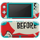 igsticker Nintendo Switch Lite 専用 デザインスキンシール 全面 ニンテンドー スイッチ ライト 専用 ゲーム機 カバー アクセサリー フィルム ステッカー エアフリー 011201 英語 文字 赤(2)