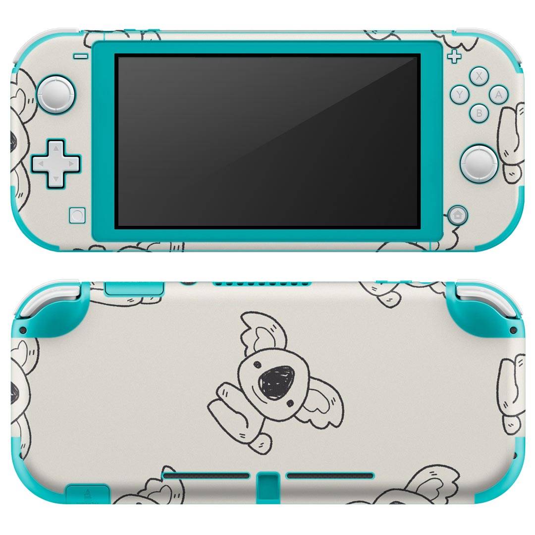 igsticker Nintendo Switch Lite 専用 デザインスキンシール 全面 ニンテンドー スイッチ ライト 専用 ゲーム機 カバー アクセサリー フィルム ステッカー エアフリー 011206 動物　アニマル　コアラ