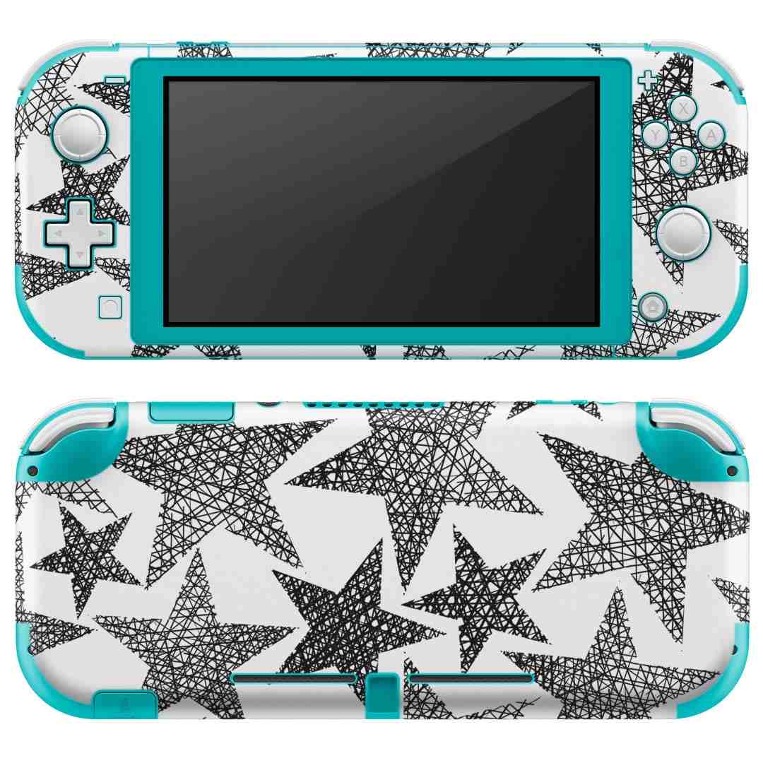 製品名 Nintendo Switch Lite専用 デザインスキンシール セット内容 Nintendo Switch Lite本体用スキンシール（裏表）各1枚 ※液晶側シールは2パーツに分かれていますニンテンドースイッチライト専用です。据え置き機のSwitch本体やJoyコンには対応していません。 商品特徴 3M社製の再剥離性シートを素材に採用し、細かな位置調整がしやすく貼り直しが容易です。また、エアフリーでもありますので気泡が簡単に逃げるので、キレイに貼ることができます。専用の業務プリンターを使い、商品画像と遜色のない美しい印刷仕上がり。 注意事項 画像はサンプルですので、ご覧の環境によっては多少色味に違いを感じる場合がございます。 イメージと違った、モニターと色味が異なるという理由での交換や返金はご対応出来かねます。スキンシールのみの販売で、ニンテンドースイッチ本体などは付属しません。シワができた場合、ドライヤーなどで軽く温め、外側に向けてシワを伸ばすように貼ってください。初回貼付時の位置調整や貼り直しは可能ですが、しっかりと押し付けて接着させた後の再剥離、再利用は保証しておりません。また接着部に油分や汚れが付着しますと角の部分は剥がれやすくなりますので、貼付時はあまり触れないようにご注意ください。無地のセミグロスシートにデザインをプリントした商品で、デコなどの加工はございません。 凹凸や光沢があるように見えたり布地や金属を素材にしたように見える商品もありますが、デザインの図版によるものです。印刷時に微妙な画像のズレが生じる場合がございます。ご注文後に1点1点制作する受注生産品の為、不良品以外のご返品や交換は固くお断りします。 商品発送 完全受注生産のハンドメイド商品となりますので、既製品と比べて発送までお時間を頂いています。 基本的に決済確認後2?3営業日、最大で10営業日での発送となります。繁忙期や休業日明けの場合はさらに時間がかかる場合があります。 その際には別途メールにてご連絡致します。メール便の場合、発送日から到着までに2?4日ほどかかる場合が多く、紛失などの保障もご対応できかねます。あらかじめご了承下さい。