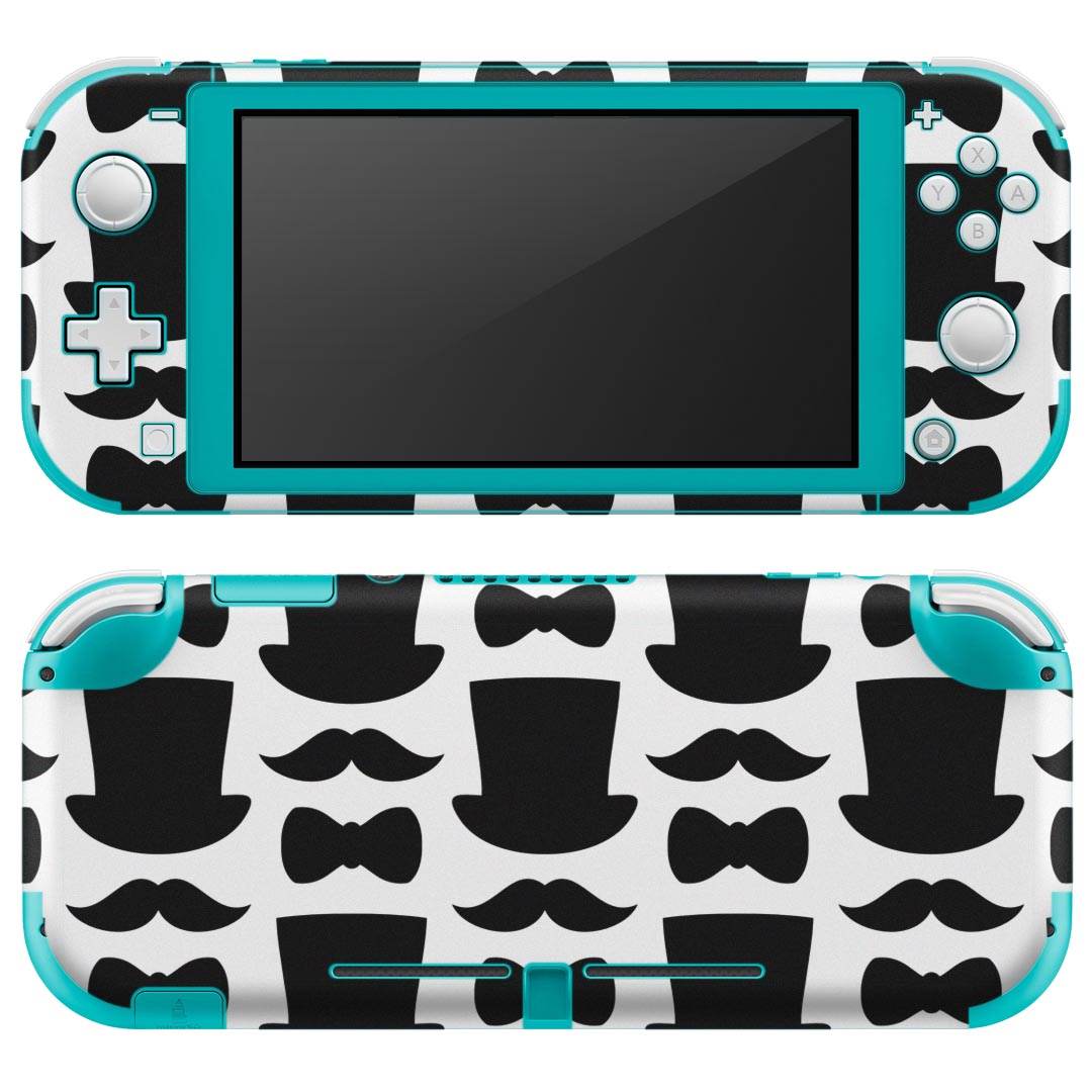 igsticker Nintendo Switch Lite 専用 デザインスキンシール 全面 ニンテンドー スイッチ ライト 専用 ゲーム機 カバー アクセサリー フィルム ステッカー エアフリー 011244 帽子 ひげ リボン