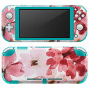 igsticker Nintendo Switch Lite 専用 デザインスキンシール 全面 ニンテンドー スイッチ ライト 専用 ゲーム機 カバー アクセサリー フィルム ステッカー エアフリー 011258 花 水彩