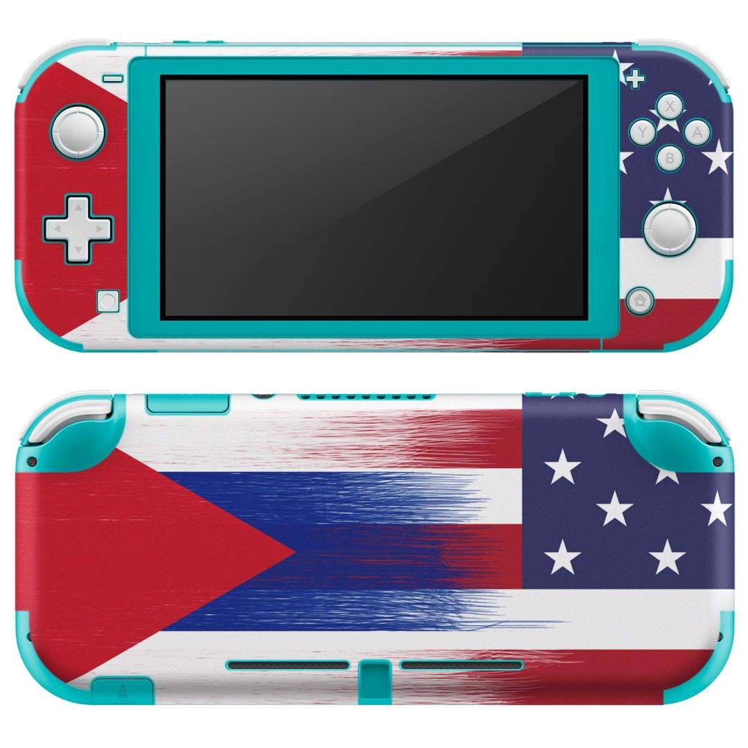 igsticker Nintendo Switch Lite 専用 デザインスキンシール 全面 ニンテンドー スイッチ ライト 専用 ゲーム機 カバー アクセサリー フィルム ステッカー エアフリー 011278 アメリカ 国旗 星