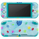 igsticker Nintendo Switch Lite 専用 デザインスキンシール 全面 ニンテンドー スイッチ ライト 専用 ゲーム機 カバー アクセサリー フィルム ステッカー エアフリー 011285 風船 カラフル 水彩