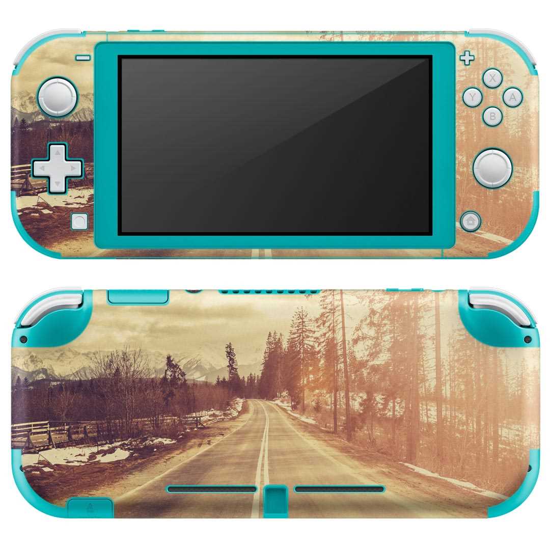 igsticker Nintendo Switch Lite 専用 デザインスキンシール 全面 ニンテンドー スイッチ ライト 専用 ゲーム機 カバー アクセサリー フィルム ステッカー エアフリー 011287 写真　風景　道