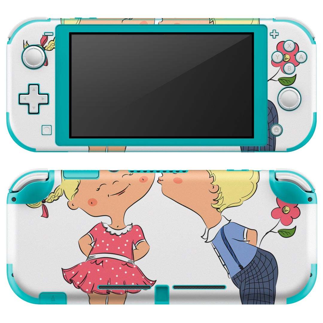 igsticker Nintendo Switch Lite 専用 デザインスキンシール 全面 ニンテンドー スイッチ ライト 専用 ゲーム機 カバー アクセサリー フィルム ステッカー エアフリー 011293 キャラクター　花　人物