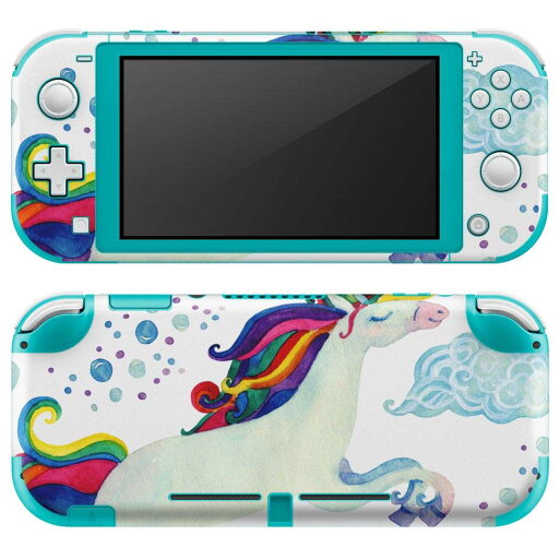 igsticker Nintendo Switch Lite 専用 デザインスキンシール 全面 ニンテンドー スイッチ ライト 専用 ゲーム機 カバー アクセサリー フィルム ステッカー エアフリー 011348 ペガサス 虹 カラフル igsticker Nintendo Switch Lite 専用 デザインスキンシール 全面 ニンテンドー スイッチ ライト 専用 ゲーム機 カバー アクセサリー フィルム ステッカー エアフリー 011348 ペガサス 虹 カラフル