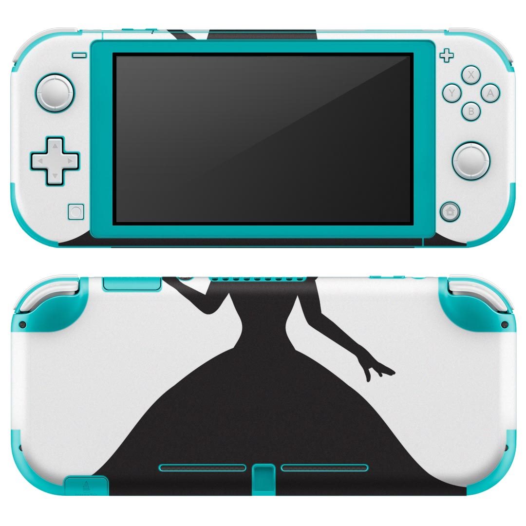igsticker Nintendo Switch Lite 専用 デザインスキンシール 全面 ニンテンドー スイッチ ライト 専用 ゲーム機 カバー アクセサリー フィルム ステッカー エアフリー 011356 プリンセス シルエット 王冠