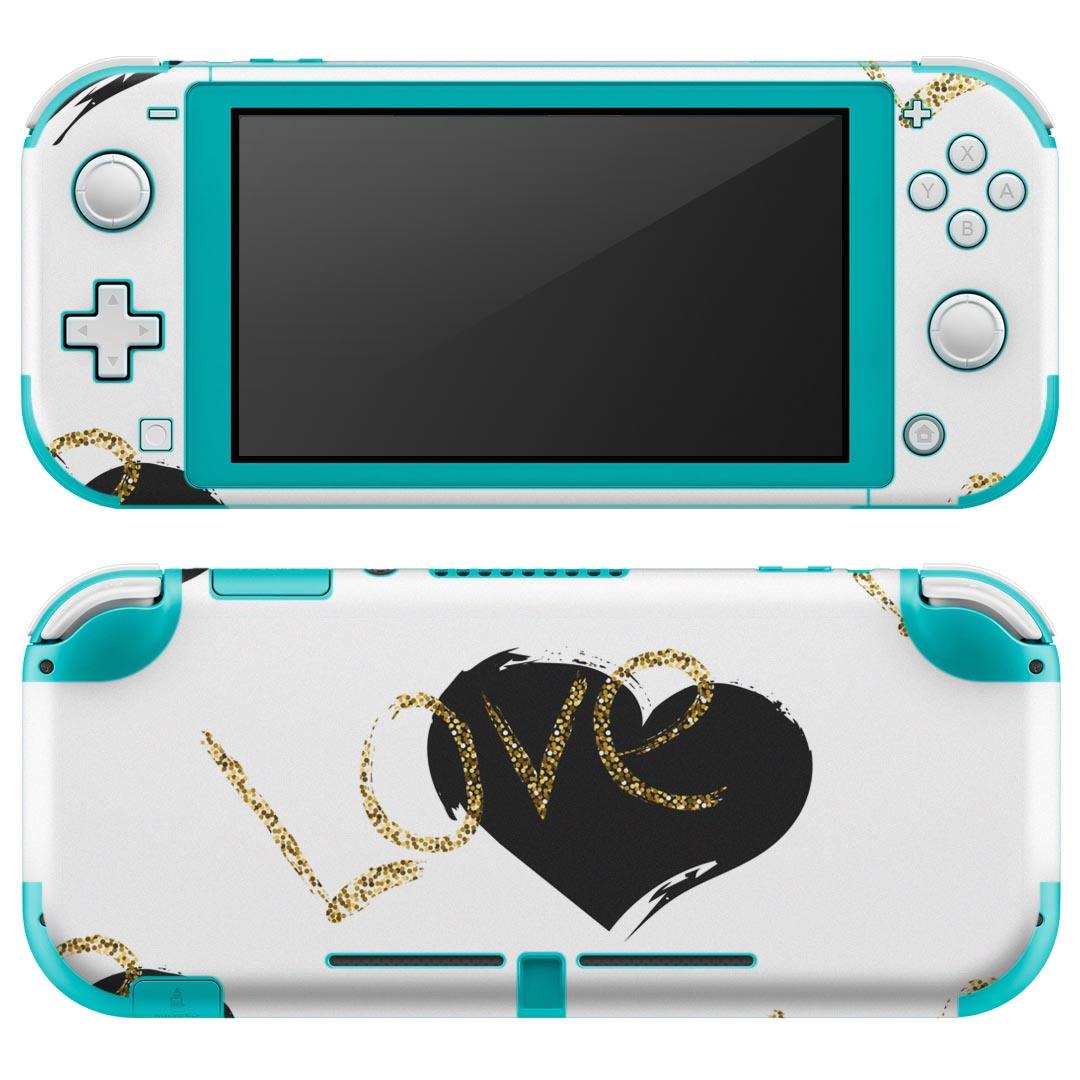 igsticker Nintendo Switch Lite 専用 デザインスキンシール 全面 ニンテンドー スイッチ ライト 専用 ゲーム機 カバー アクセサリー フィルム ステッカー エアフリー 011380 LOVE ハート 文字