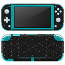 igsticker Nintendo Switch Lite 専用 デザインスキンシール 全面 ニンテンドー スイッチ ライト 専用 ゲーム機 カバー アクセサリー フィルム ステッカー エアフリー 011389 模様　黒　シンプル