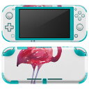 igsticker Nintendo Switch Lite 専用 デザインスキンシール 全面 ニンテンドー スイッチ ライト 専用 ゲーム機 カバー アクセサリー フィルム ステッカー エアフリー 011410 フラミンゴ　ピンク　鳥