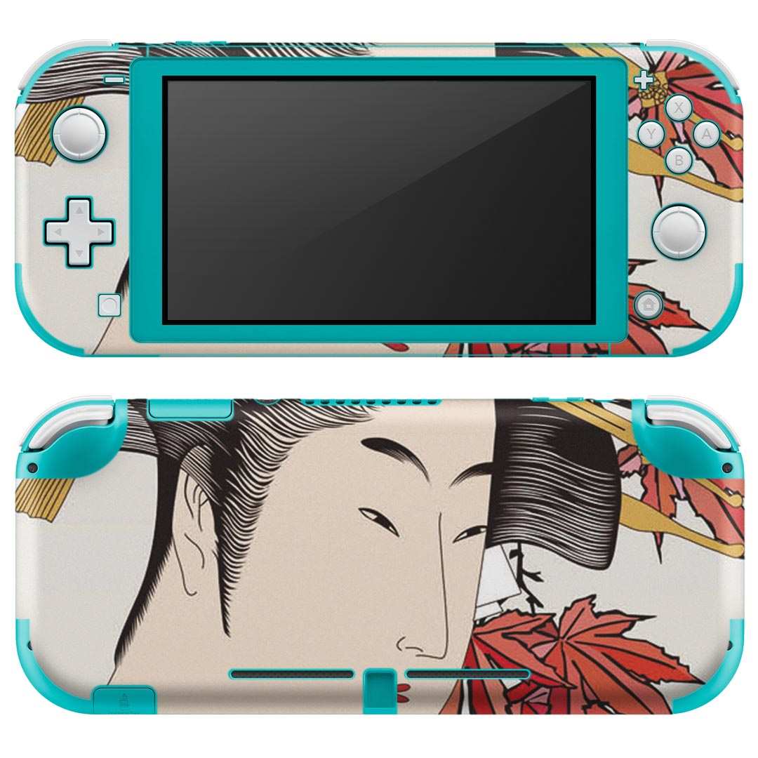 igsticker Nintendo Switch Lite 専用 デザインスキンシール 全面 ニンテンドー スイッチ ライト 専用 ゲーム機 カバー アクセサリー フィルム ステッカー エアフリー 011488 和風 和柄 人物