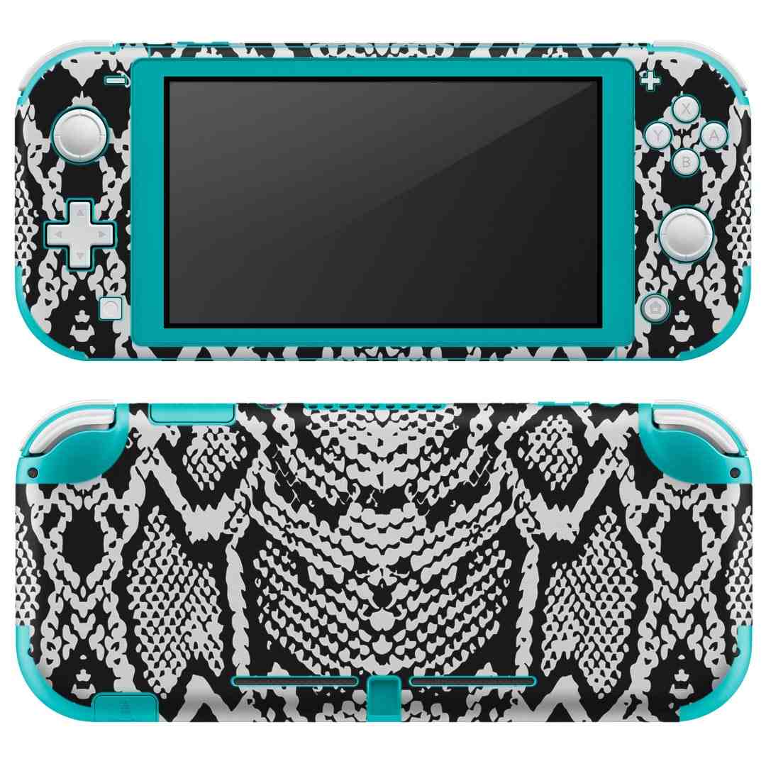 igsticker Nintendo Switch Lite 専用 デザインスキンシール 全面 ニンテンドー スイッチ ライト 専用 ゲーム機 カバー アクセサリー フィルム ステッカー エアフリー 011534 蛇　アニマル柄　動物