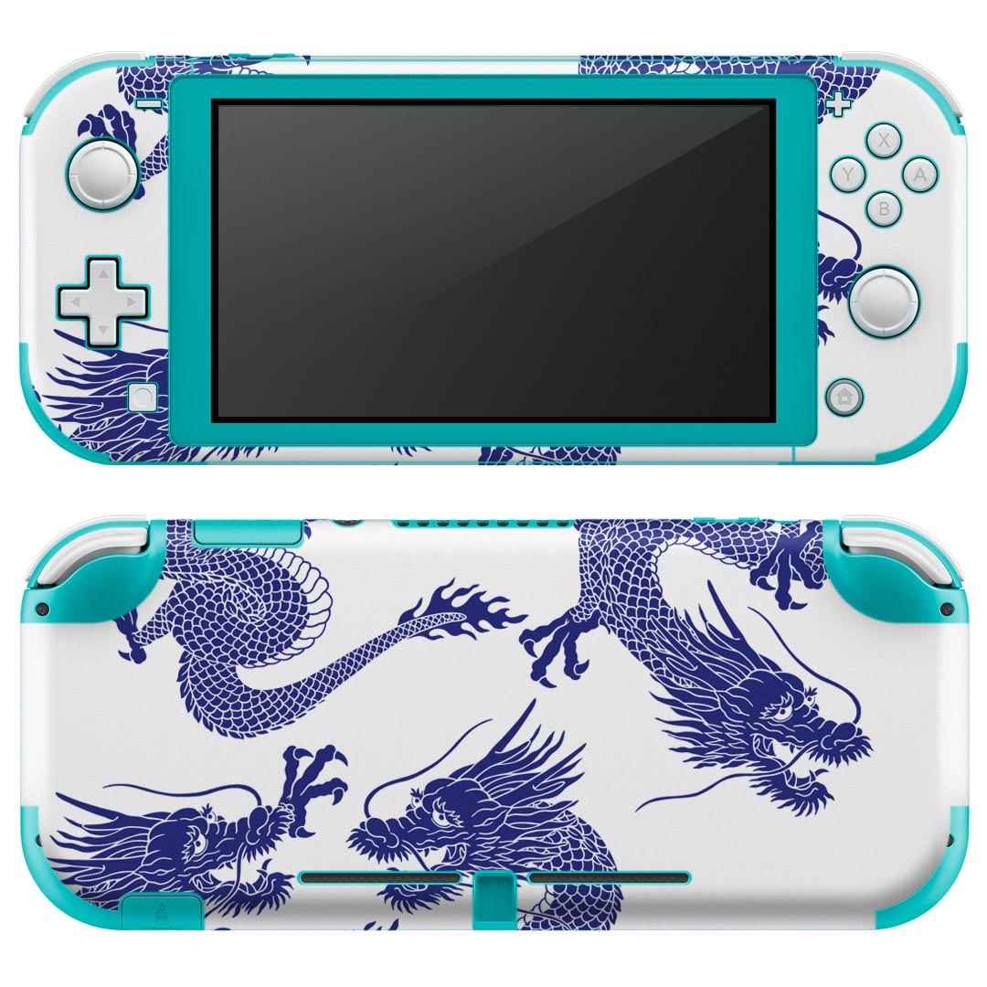 igsticker Nintendo Switch Lite 専用 デザインスキンシール 全面 ニンテンドー スイッチ ライト 専用 ゲーム機 カバー アクセサリー フィルム ステッカー エアフリー 011553 龍 ドラゴン 和柄
