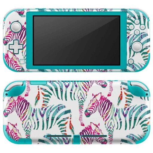 igsticker Nintendo Switch Lite 専用 デザインスキンシール 全面 ニンテンドー スイッチ ライト 専用 ゲーム機 カバー アクセサリー フィルム ステッカー エアフリー 011578 ゼブラ柄 アニマル柄 動物