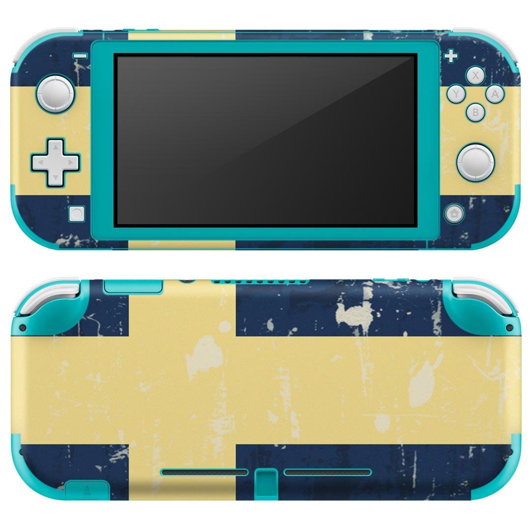 igsticker Nintendo Switch Lite 専用 デザインスキンシール 全面 ニンテンドー スイッチ ライト 専用 ゲーム機 カバー アクセサリー フィルム ステッカー エアフリー 011612 スウェーデン　外国　国旗