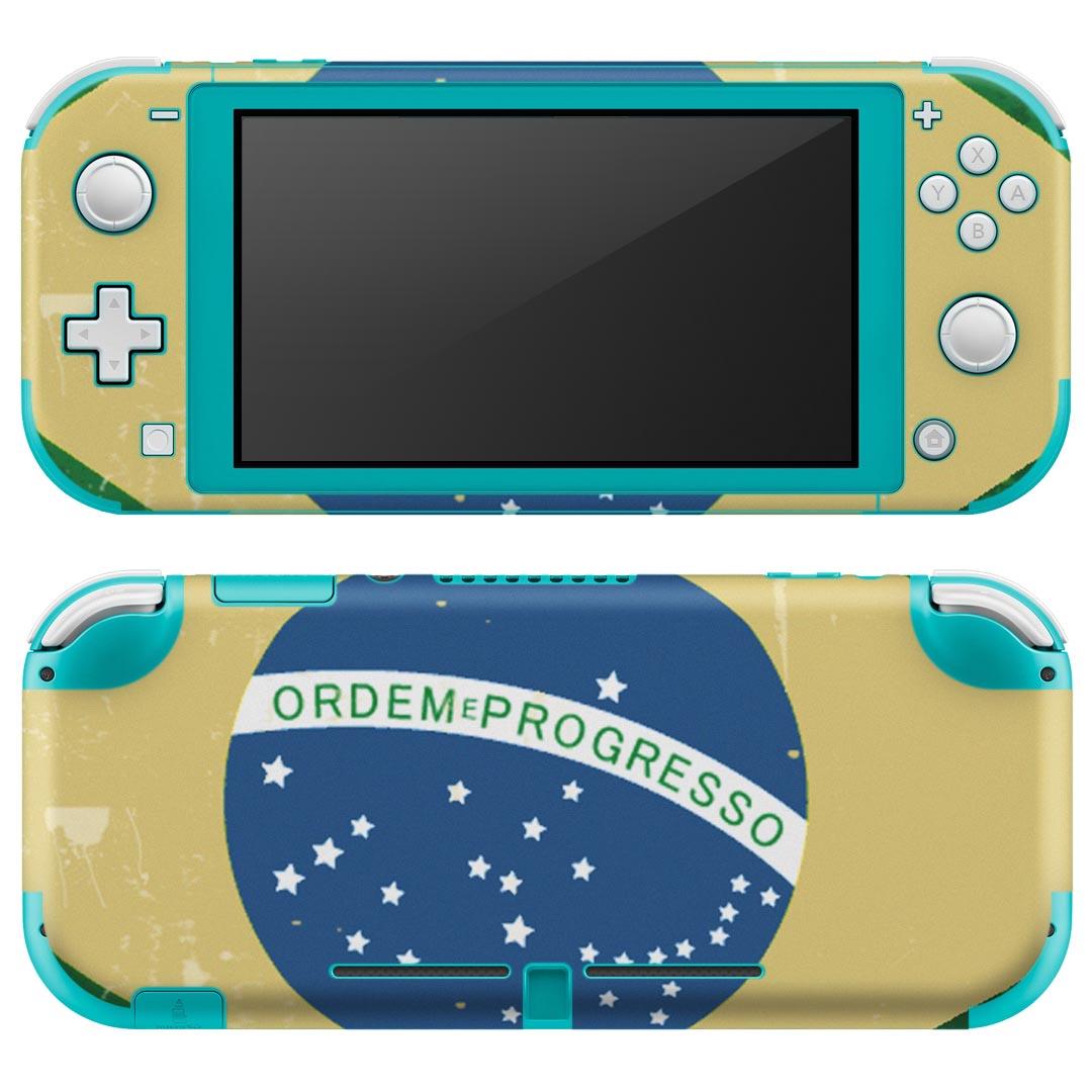 igsticker Nintendo Switch Lite 専用 デザインスキンシール 全面 ニンテンドー スイッチ ライト 専用 ゲーム機 カバー アクセサリー フィルム ステッカー エアフリー 011614 ブラジル 外国 国旗