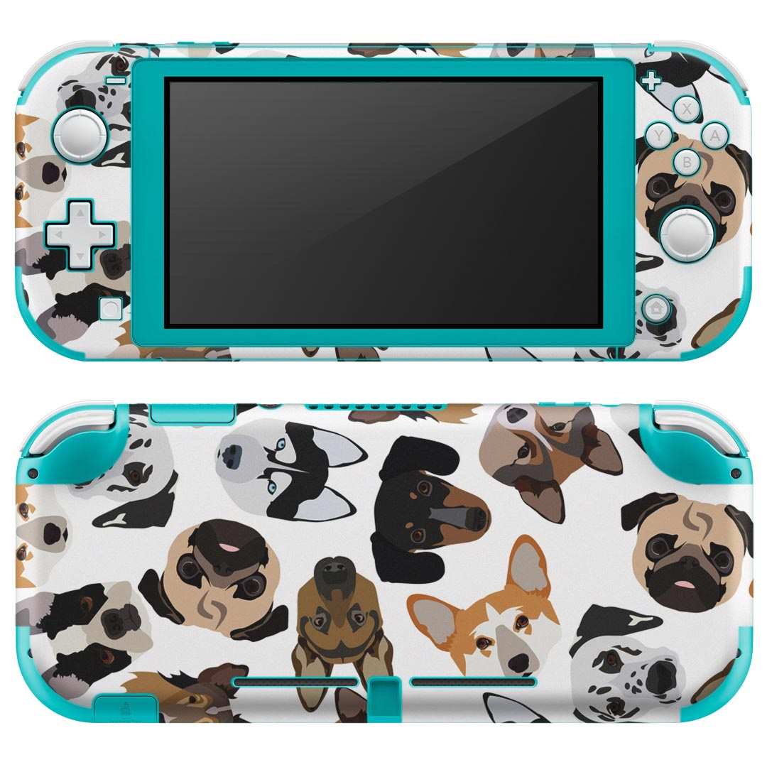 製品名 Nintendo Switch Lite専用 デザインスキンシール セット内容 Nintendo Switch Lite本体用スキンシール（裏表）各1枚 ※液晶側シールは2パーツに分かれていますニンテンドースイッチライト専用です。据え置き機のSwitch本体やJoyコンには対応していません。 商品特徴 3M社製の再剥離性シートを素材に採用し、細かな位置調整がしやすく貼り直しが容易です。また、エアフリーでもありますので気泡が簡単に逃げるので、キレイに貼ることができます。専用の業務プリンターを使い、商品画像と遜色のない美しい印刷仕上がり。 注意事項 画像はサンプルですので、ご覧の環境によっては多少色味に違いを感じる場合がございます。 イメージと違った、モニターと色味が異なるという理由での交換や返金はご対応出来かねます。スキンシールのみの販売で、ニンテンドースイッチ本体などは付属しません。シワができた場合、ドライヤーなどで軽く温め、外側に向けてシワを伸ばすように貼ってください。初回貼付時の位置調整や貼り直しは可能ですが、しっかりと押し付けて接着させた後の再剥離、再利用は保証しておりません。また接着部に油分や汚れが付着しますと角の部分は剥がれやすくなりますので、貼付時はあまり触れないようにご注意ください。無地のセミグロスシートにデザインをプリントした商品で、デコなどの加工はございません。 凹凸や光沢があるように見えたり布地や金属を素材にしたように見える商品もありますが、デザインの図版によるものです。印刷時に微妙な画像のズレが生じる場合がございます。ご注文後に1点1点制作する受注生産品の為、不良品以外のご返品や交換は固くお断りします。 商品発送 完全受注生産のハンドメイド商品となりますので、既製品と比べて発送までお時間を頂いています。 基本的に決済確認後2?3営業日、最大で10営業日での発送となります。繁忙期や休業日明けの場合はさらに時間がかかる場合があります。 その際には別途メールにてご連絡致します。メール便の場合、発送日から到着までに2?4日ほどかかる場合が多く、紛失などの保障もご対応できかねます。あらかじめご了承下さい。