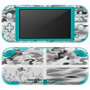 igsticker Nintendo Switch Lite 専用 デザインスキンシール 全面 ニンテンドー スイッチ ライト 専用 ゲーム機 カバー アクセサリー フィルム ステッカー エアフリー 011629 迷彩 カモフラ グレー
