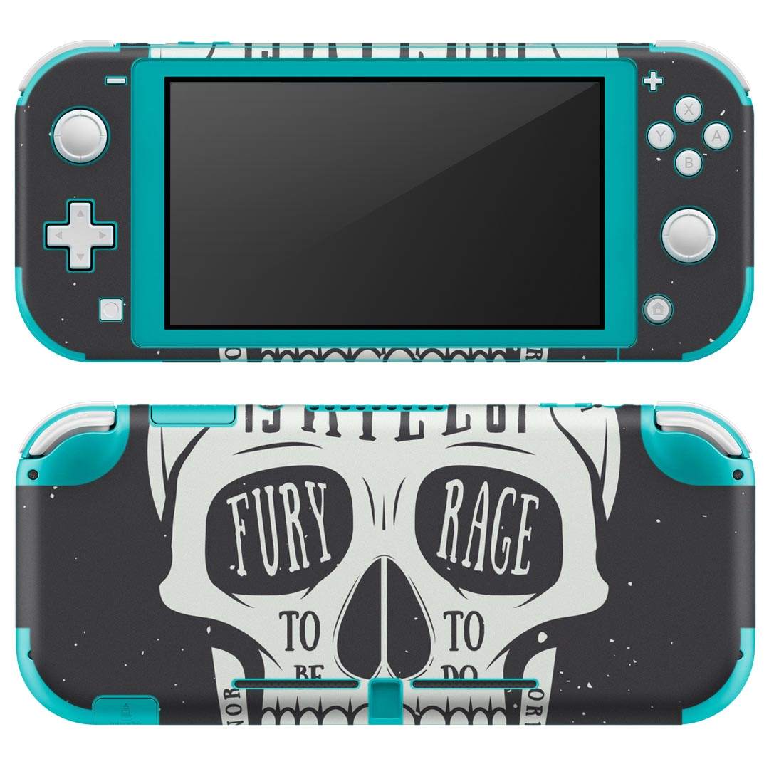 igsticker Nintendo Switch Lite 専用 デザインスキンシール 全面 ニンテンドー スイッチ ライト 専用 ゲーム機 カバー アクセサリー フィルム ステッカー エアフリー 011653 骸骨　ドクロ　英語