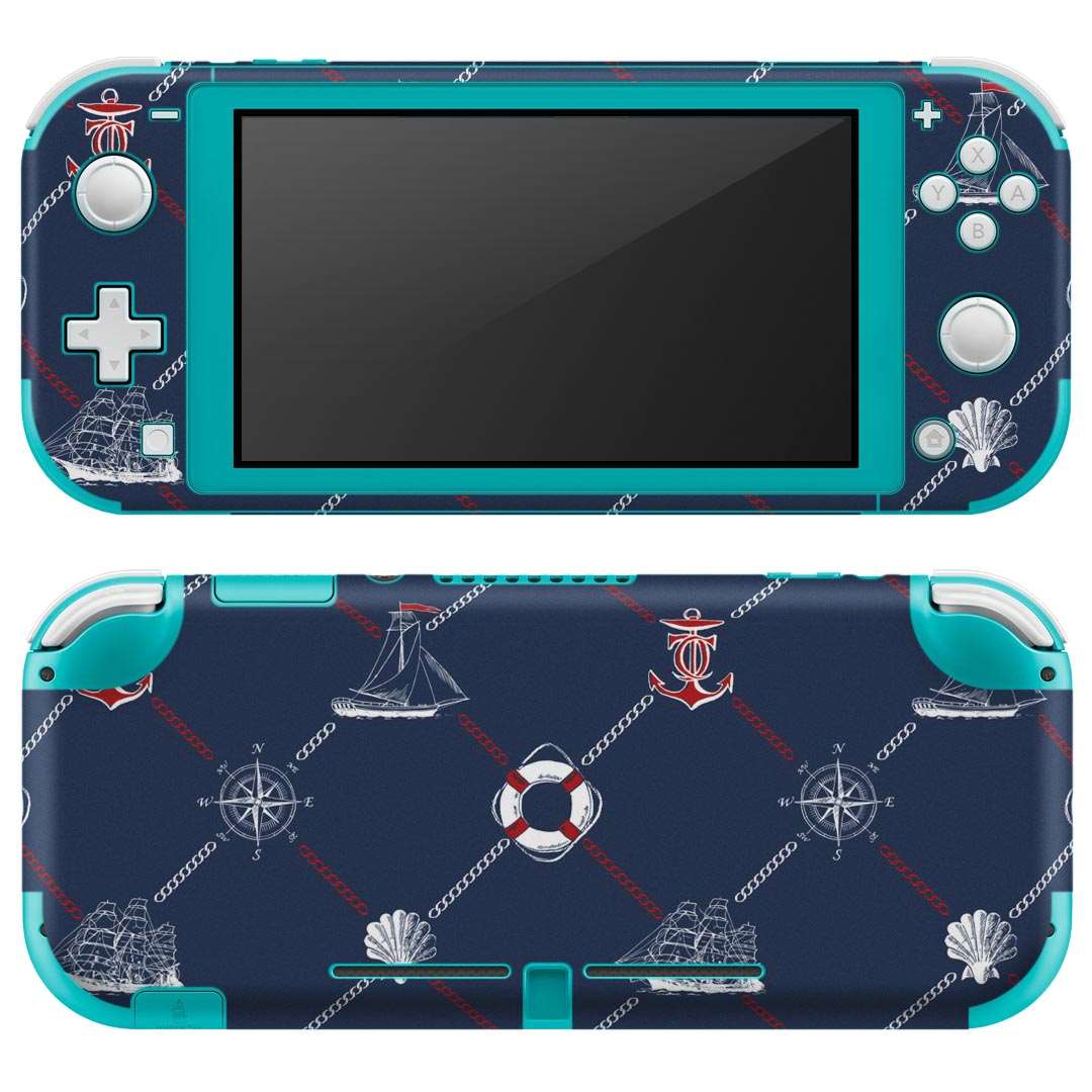 igsticker Nintendo Switch Lite 専用 デザインスキンシール 全面 ニンテンドー スイッチ ライト 専用 ゲーム機 カバー アクセサリー フィルム ステッカー エアフリー 011676 船　碇　海