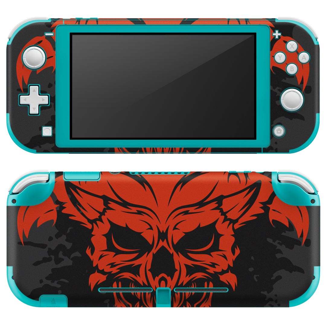 igsticker Nintendo Switch Lite 専用 デザインスキンシール 全面 ニンテンドー スイッチ ライト 専用 ゲーム機 カバー アクセサリー フィルム ステッカー エアフリー 011688 骸骨　ドクロ　悪魔