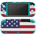 igsticker Nintendo Switch Lite 専用 デザインスキンシール 全面 ニンテンドー スイッチ ライト 専用 ゲーム機 カバー アクセサリー フィルム ステッカー エアフリー 011696 アメリカ　国旗