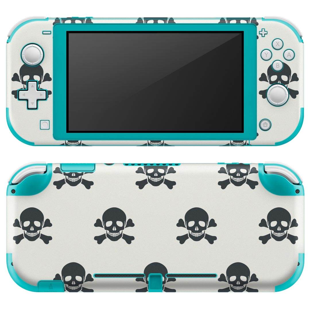 igsticker Nintendo Switch Lite 専用 デザインスキンシール 全面 ニンテンドー スイッチ ライト 専用 ゲーム機 カバー アクセサリー フィルム ステッカー エアフリー 011700 骸骨 ドクロ 模様